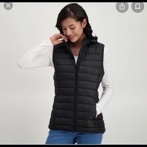 Amazon Essentials Women’s Full Zip Vest Sleeveless Black Size XS Small B(8)